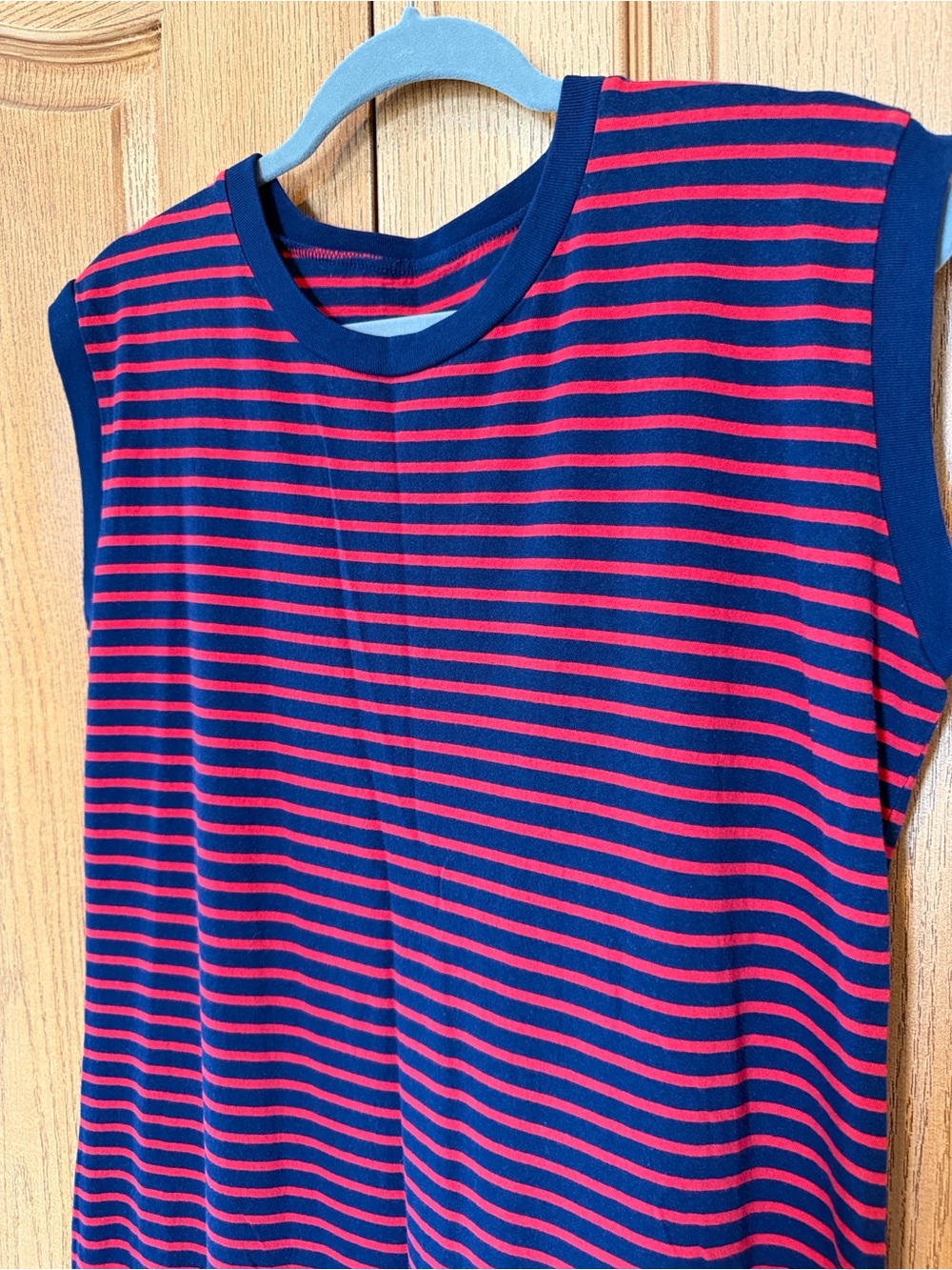 Frank & Eileen Navy and Red Striped Sleeveless Maxi Dress - Picture 3 of 5